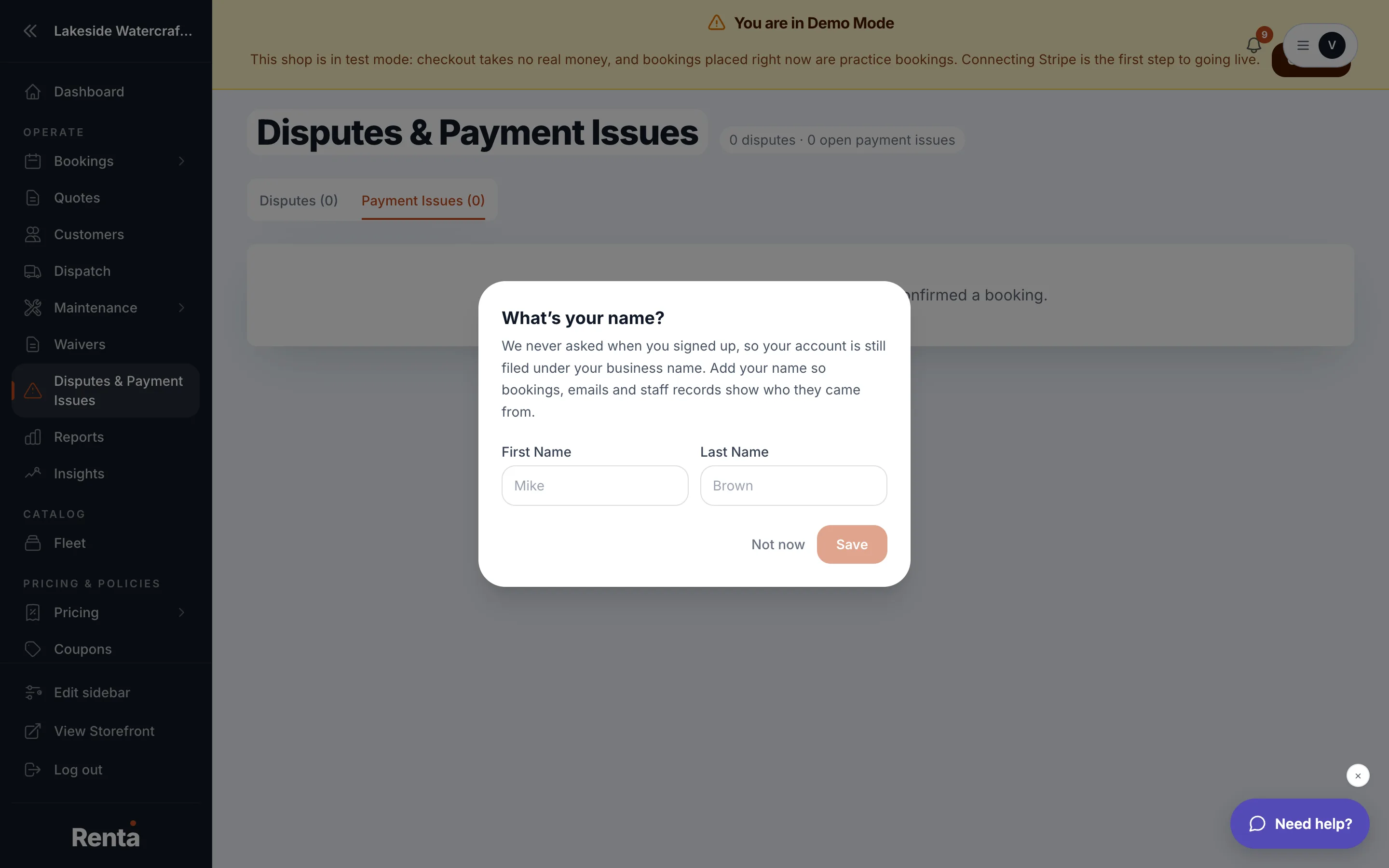 The Payment Issues tab showing an open incident and the Mark resolved button