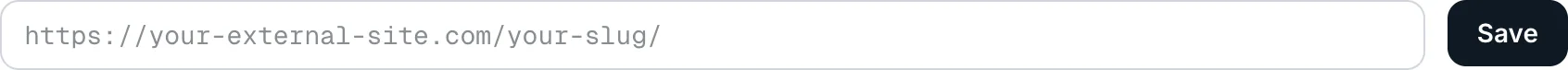 The Redirect URL field with the Save button and the "Redirect is active" notice