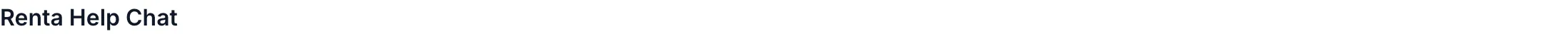 The Renta Help Chat toggle on the Settings page